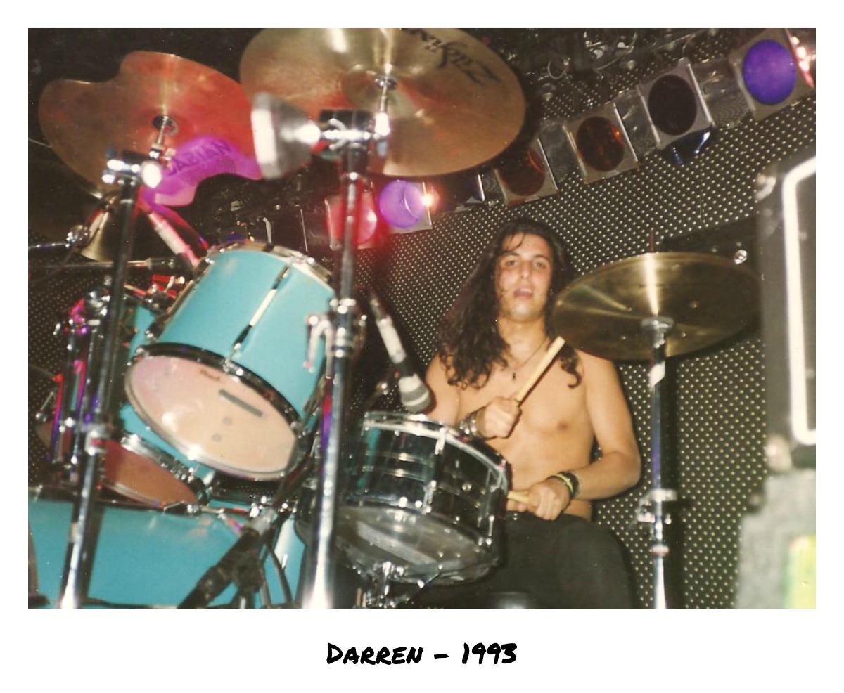 Darren playing drums photo