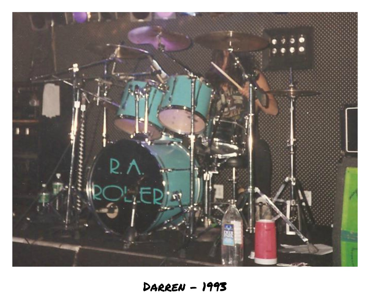 Darren playing drums photo