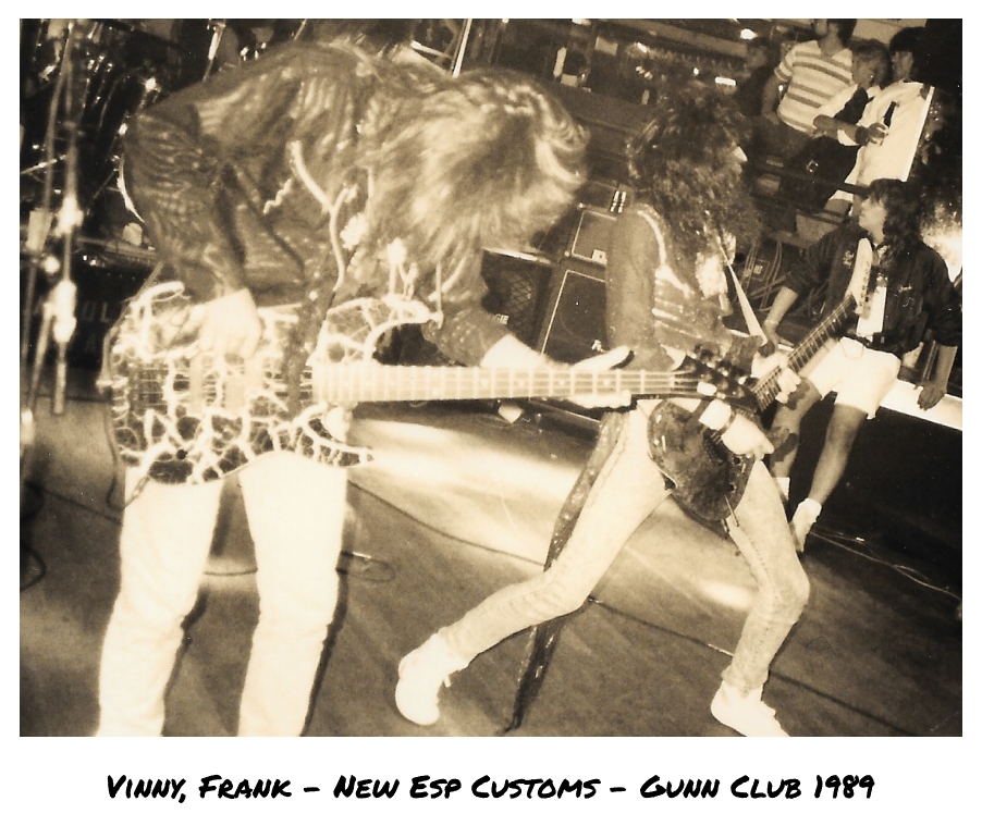 Vinny and Frank with their custom ESP guitars